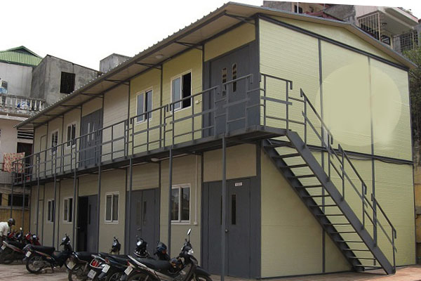 Nhà điều hành công trường 2 tầng Tôn xốp
